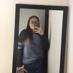 long sleeve wallflower baseball style shirt